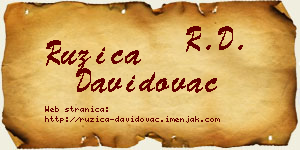 Ružica Davidovac vizit kartica